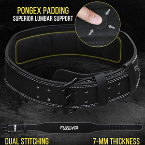 เข็มขัดยกน้ำหนักหนังเบาะ4นิ้วหัวเข็มขัดง่ามคู่ดีไซน์เรียวอุปกรณ์ออกกำลังกายเข็มขัดพยุงหลังขาดพลัง - Product Image 4