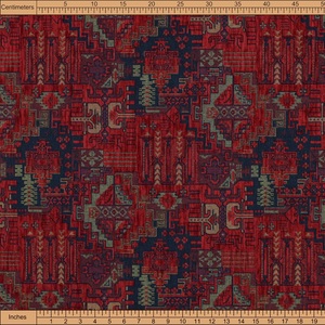 Tissu d'ameublement Kilim Bohème Boho Tapisserie Ethnique Tribal Sud-ouest Turc Navajo Marocain Tapis Textile de Maison Biologique - Product Image 2