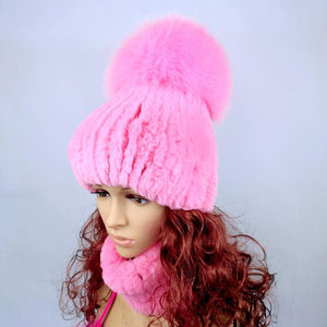 Gorro de Piel de Conejo Rex Auténtica, Estilo Sencillo - Product Image 1