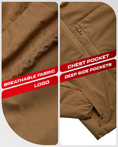 Chaqueta Softshell Acolchada Ligera de Invierno para Hombre, Impermeable, Tecnología 100% Poliéster, Cuello Alto con Cremallera - Product Image 3