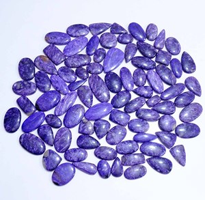 Charoite naturelle AAA + de qualité supérieure Cabochon de pierres précieuses en vrac Mélange de pierres précieuses en forme de charoite pour la fabrication de bijoux - Product Image 1