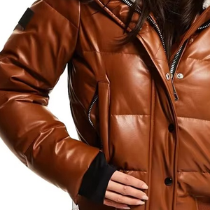 Manteaux d'hiver matelassés pour femmes à col montant superposés, personnalisables, logo personnalisé, vêtements pour femmes, vestes matelassées épaisses, 2025 - Product Image 4