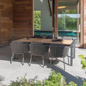 Modern <b>Rattan</b> <b>Outdoor</b> Dining Table Set Rope <b>Chairs</b> | Eco-Friendly UV-Resistant PE <b>Rattan</b> for Living Room Hotel Use | Horticlub - Product Image 3