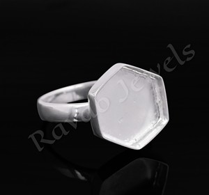 2025 nouveauté 925 argent Sterling hexagone 10mm réglage blanc lait maternel cendres résine remplir à la main bijoux commémoratifs - Product Image 2