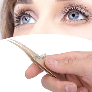 Pinzas de pestañas de acero inoxidable, adecuadas para extensión de pestañas, pinzas de pestañas de alta precisión - Product Image 5