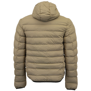 ALLIGNED INDUSTRY Manteau à capuche pour homme, beige, matelassé, fermeture éclair sur le devant, veste décontractée, coupe régulière, coupe ajustée, réversible, écologique - Product Image 2