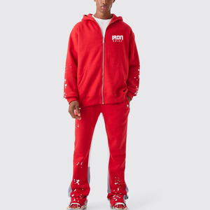 Survêtement coupe-vent en coton personnalisé de haute qualité, passepoil réfléchissant avec logo brodé, design imprimé respirant de grande taille pour - Product Image 1