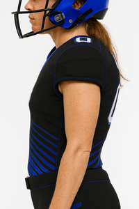 Ensemble de maillot et pantalon de football américain personnalisé pour l'école, durable |   Tenue d'équipe unisexe respirante sublimée pour le lycée - Product Image 6