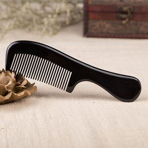Peine de cuerno pulido hecho a mano para cabello y barba de aspecto tradicional con agarre cómodo DE LA India - Product Image 3