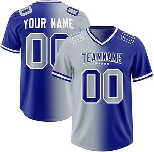 Maillots de football américain de rugby personnalisables avec broderie technique imprimée à manches courtes et respirante - Product Image 5