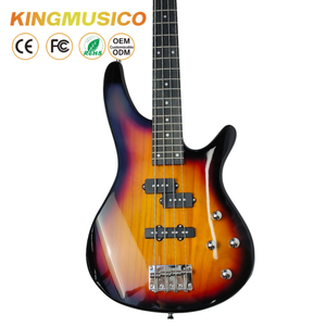 Bajo Eléctrico Personalizado con Forma de Cuerno Afilado |   Cuerpo Ligero de Madera de Paulownia para Etiquetado de Marca |   Producción en Masa de Fábrica China OEM/ODM - Product Image 2