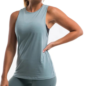 Womens sleeveless tank <b>top</b> breathable cotton <b>crop</b> casual summer yoga gym workout fashion active wear - Product Image 1