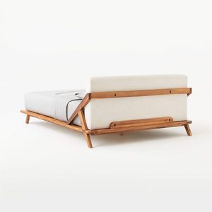 Cama Petra de teca de madera maciza de calidad superior, muebles indonesios minimalistas modernos para Villa Resort Hotel Homestay Apartment - Product Image 5