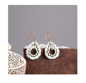 Pendiente de hueso real pulido hecho a mano en estilo amor joyería étnica natural para mujeres accesorios de moda de arte popular de la India - Product Image 2