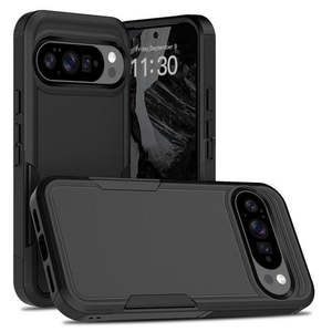 Funda Protectora Híbrida de Doble Capa a Prueba de Golpes para Google Pixel 10/10 Pro y Pixel 9/9 Pro, Negra - Product Image 1