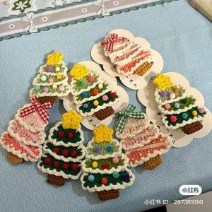 Accesorios para el cabello de ganchillo Horquilla de hilo de algodón suave Regalo de Navidad festivo para niños y damas Hecho en Vietnam - Product Image 4