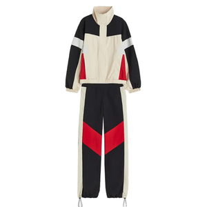 Survêtement en nylon uni personnalisé pour hommes, de haute qualité, ensemble 2 pièces, léger, ample, coupe-vent - Product Image 1