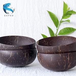 Juego de comedor de cuenco de madera de coco para una vida ecológica - Product Image 1