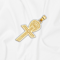 Nouvelle mode - Pendentif croix plaqué or jaune 14 carats - Accessoire religieux pour enfants - Mi Primera Communion espagnole - Accessoire spirituel pour enfants