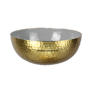 Tazón de Chocolate Martillado Gris y Dorado, Forma Redonda, Tazón de Dulces de Lujo, Clásico y Elegante, Nuevo Tazón de Chocolate al por Mayor - Product Image 1