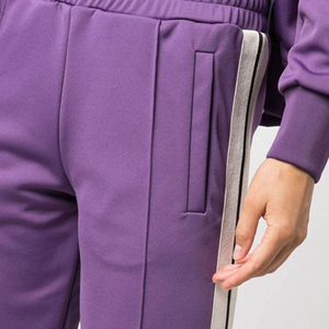 2025 último estilo Pantalones de mujer ropa de invierno informal logotipo personalizado pantalones de chándal acampanados Color sólido alto fabricante nuevo estilo - Product Image 5