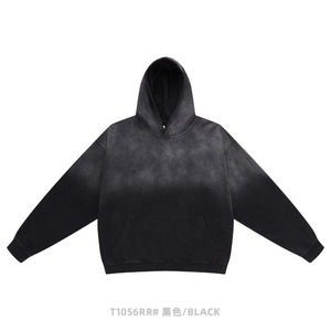 Sweat à capuche en coton molletonné lourd, personnalisé, effet vieilli, délavé à l'acide, respirant et à séchage rapide pour l'hiver – Vente en gros - Product Image 2