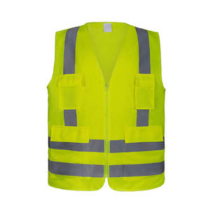 Gilet de sécurité réfléchissant haute visibilité personnalisable avec fermeture à glissière et logo personnalisé - Product Image 4