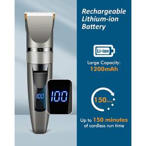 Kit de coupe de cheveux électrique sans fil rechargeable professionnel, lame en acier inoxydable, ensemble de tondeuses à cheveux, cape de coiffure, prise américaine - Product Image 1