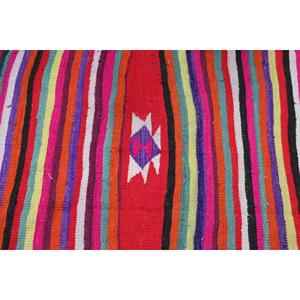 2.7x9.1 ft Turkish Rug, Vintage <b>Runner</b> Rug, <b>Red</b> Purple Ombr Wool Rug - Product Image 5