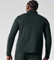 Conjunto de dos piezas en oferta, con estampado digital de otoño, poliéster/algodón, con capucha y media cremallera, para hombre.
