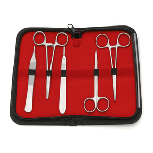 Kit complet de formation avec coussinet de suture en silicone et plaies en acier inoxydable pour étudiants en médecine Kit chirurgical rouge - Product Image 3