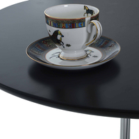 Meubles de patio modernes table de bar haute pliable table de club de cocktail extérieure avec base en aluminium
