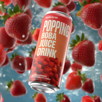 Boisson rafraîchissante de jus de fruits Boba à éclater Saveurs tropicales, jus de bulle avec éclatement de Boba, OEM/ODM disponible