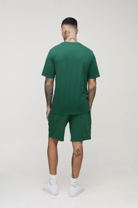 ชุดกางเกงขาสั้นและเสื้อยืดผ้าฝ้าย100% ชุดเสื้อผ้าลำลองโอเวอร์ไซส์สำหรับผู้ชายชุดเสื้อผ้าคู่สำหรับใส่โลโก้แบบกำหนดเอง - Product Image 5