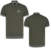 Chemise pour homme de haute qualité, coupe classique, manches courtes, motif uni, tissu tricoté teint uni, confortable, personnalisable pour le golf
