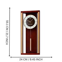 Horloge murale moderne en bois à affichage simple, style nautique, chiffres anglais, sonnerie, style antique, pour salon, décoration intérieure, bureau