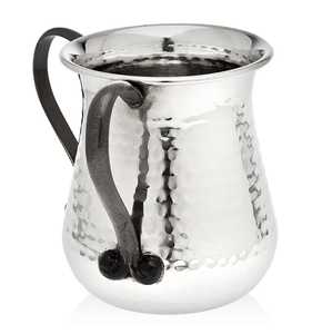 El más vendido personalizado 5 '40oz elegante gris oro calcomanía de acero inoxidable mano judía taza de lavado Netilat Yadayim Metal para lavabos - Product Image 2