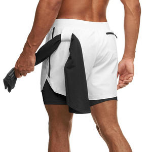 Shorts de sport d'été 2 en 1 personnalisés 2025, shorts de course à pied, fitness, séchage rapide, poches, cordon de serrage de haute qualité, shorts de sport pour hommes - Product Image 5