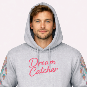 Sweat à capuche décontracté pour homme avec imprimé graphique sur les manches, sweat à capuche en polaire à manches longues, poche kangourou, streetwear - Product Image 3
