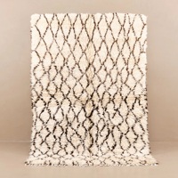 Housse de coussin et de coussin en laine marocaine vintage, luxe, nouée à la main, décoration d'intérieur et d'extérieur, produits en coton en gros