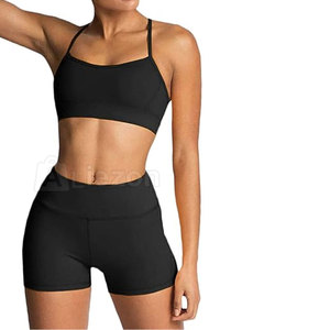 Haute qualité femmes Yoga haut et short ensemble vêtements de Fitness femmes Yoga haut et short pour les amateurs de sport - Product Image 1