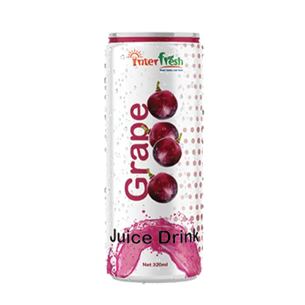 Grape Fruit Juice Drink Low-Carb Instant Beverage Can (Tinned) Fresh-Squeezed Organic Delicious Daily Fruit Juice