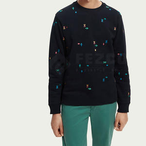 Sweat-shirt pour homme coupe ajustée en coton mélangé avec strass Offre Spéciale OEM Basic Winter Clothing - Product Image 5