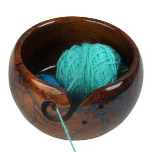 Cuenco de hilo de palisandro hecho a mano para tejer ganchillo cuenco de almacenamiento para bobinadora de hilo accesorios de gancho - Product Image 4