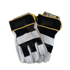 Comfortable Protective Heavy Duty Anti-Slip Leather Working <b>Gloves</b> with Safety Cuff Waterproof & Fireproof - Product Image 2