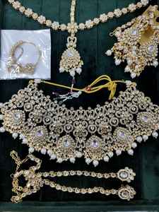 Collar de Novia Chapado en Oro con Diamantes de Circonio para Bodas, Fiestas, Aniversarios, Perfecto como Regalo de Compromiso - Product Image 2