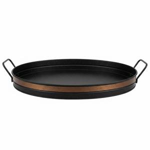 ถาดเสิร์ฟอาหารและเครื่องดื่มทรงสี่เหลี่ยมผืนผ้าทำจากโลหะชุบสังกะสีแบบโบราณสีทองแดงสำหรับใช้ในบ้าน ห้องครัว โต๊ะอาหาร - Product Image 4