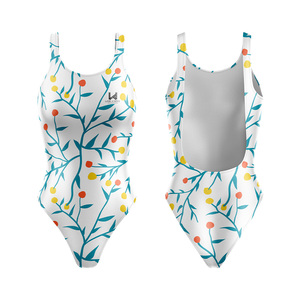 Maillot de bain bikini professionnel pour femme, coupe classique, avec bretelles en V, en Spandex/Polyester écologique, sans couture, imprimé, style body - Product Image 6