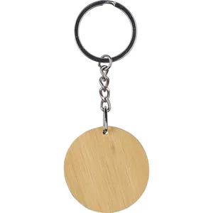 Portachiavi Personalizzato in Bambù con Incisione, Gadget Promozionale Personalizzabile con Moschettone - Product Image 2