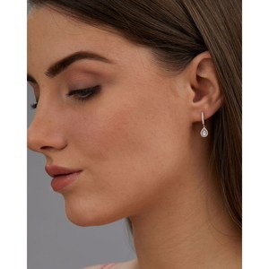 Pendientes chapados en oro blanco y rosa amarillo de 10K, joyería de boda y compromiso de diamantes cultivados en laboratorio, elegantes para fiestas de hombres y mujeres - Product Image 5